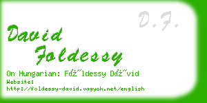 david foldessy business card